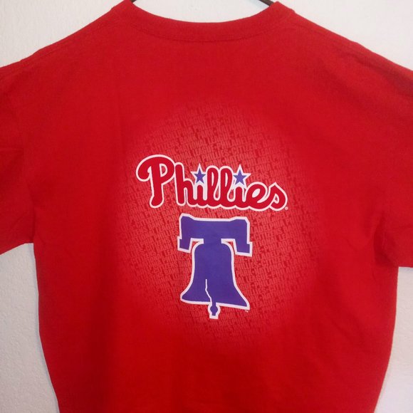 NL MAJESTIC PHILADELPHIA PHILLIES LOGO MENS RED TEE SHIRT SZ XL - Picture 5 of 5